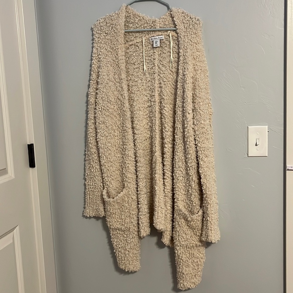 Cream Oversized Cardigan